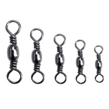 200 pieces carbon steel swivels fishing line connection fishing barrels swivels ball bearings fishing swivels Enduring Ref: 3222