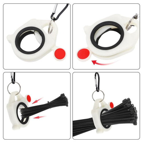 10Pcs Fluorescent Cable Tie Organizer Storage Cable Tie Holder Portable Cable Tie Storage Tool 2