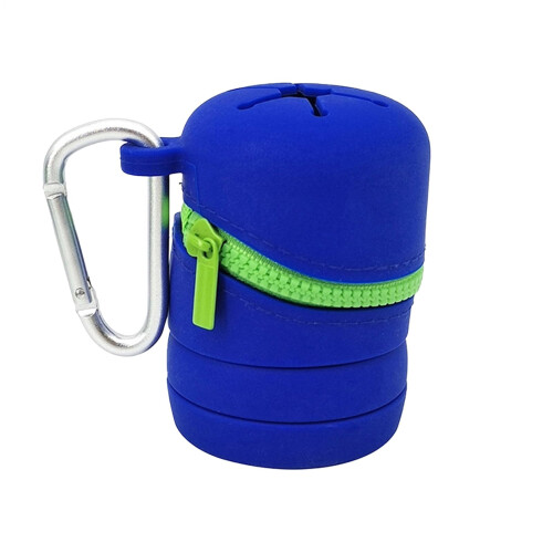 Silicone Fishing Can, Foldable, Fly Box,, Hook Included, Blue