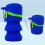 Silicone Fishing Can, Foldable, Fly Box,, Hook Included, Blue 2