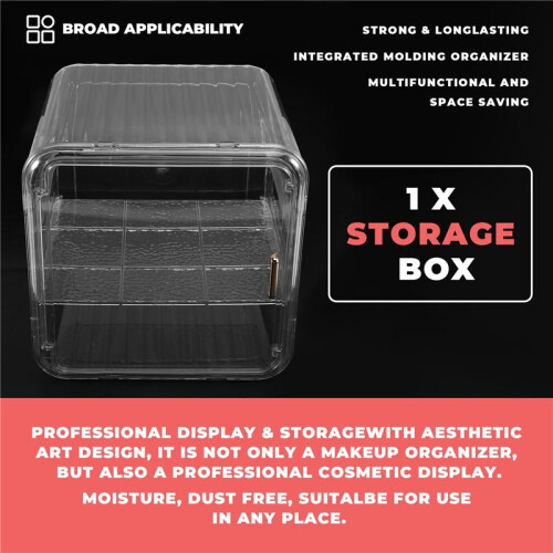 Makeup Organizer WaterProof Storage Display Box Cosmetic Display Box Makeup Case Suitable for Bedroom Dressing Table 1