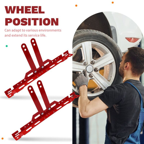 Car Wheel Alignment Tool Plates Adjustable Automotive Wheel Leveling Aligner Wheel Balancing Tool Red 2
