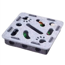 Kattenpuzzelspeelgoed van Vilt, Kattenspeelgoed met Bal, Indoor Sport- en Entertainmentspeelgoed voor Katten Binnenshuis A