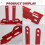 Car Wheel Alignment Tool Plates Adjustable Automotive Wheel Leveling Aligner Wheel Balancing Tool Red 2