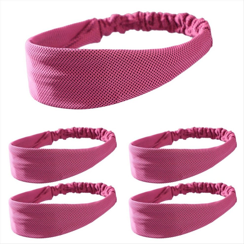 Photos - Basketball Hoop Pink Sports Headband Sweat-Absorbent and Breathable Spring Summer Runn