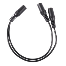 28 centimetri 3.5mm Femmina a doppio jack femmina a Y Cavo audio stereo nero