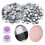 100 Sets Cover Buttons Kit with Tools Size Buttons to Cover Self Cover Buttons DIY Fabric Cloth Cover Buttons 0.59 Inch 2
