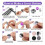 100 Sets Cover Buttons Kit with Tools Size Buttons to Cover Self Cover Buttons DIY Fabric Cloth Cover Buttons 0.59 Inch 5