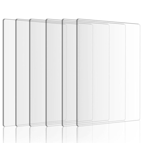 6 Peças de Almofadas de Corte de Acrílico Transparente, 8,7 X 6,1 Polegadas, Placa de Corte Transparente, Almofadas de Corte de Acrílico para 1