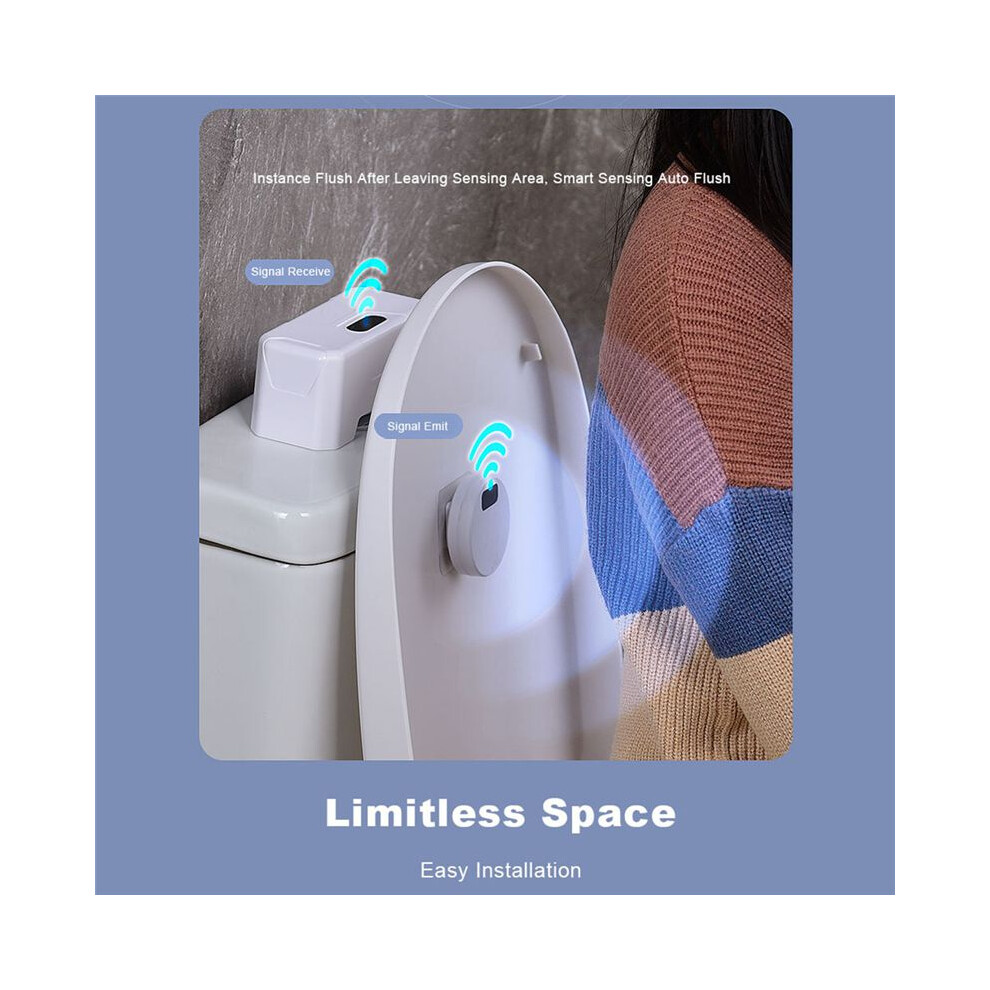 Automatic Toilet Flush Button+Wireless Transmitter Flusher Rechargeabl 4853841151518