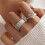 Offener Fingerring Breite Unregelmäßiger Geometrischer Ring Damenring 2