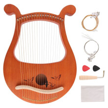 Harpe Lyre, Violon Grec 19 Cordes, Motifs Uniques Lyre 19 Cordes, Symboles PhonéTiques SculptéS, pour les Amateurs de Musique DéButants, Etc.