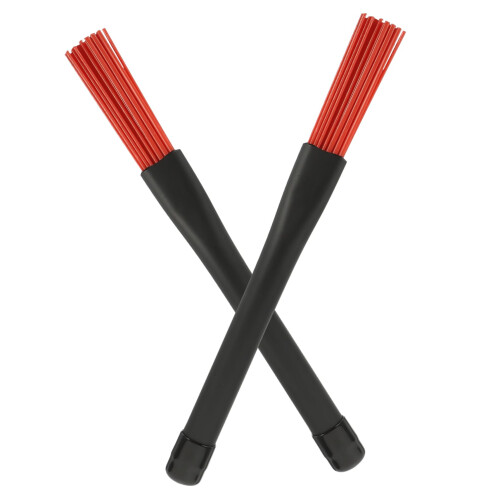2 Pack Retractable Drum Brushes with Comfortable Handles for Jazz Drum Set Beginners