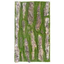 Artificial Bark Decoration Real Dried Pine Tree Bark with Artificial Moss for DIY Festival Home Party Wall Embellishment
