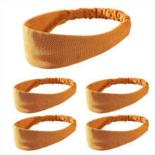 Oranje sporthoofdband, zweetabsorberend en ademend, lente/zomer.