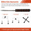 Pont de Queue de Billard RéTractable avec 3 PièCes Accessoires de Queue de Billard de Table de Billard en Laiton Amovible, Argent 6