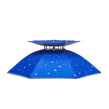 Double Layer Windproof Umbrella Overhead Fishing Camping Headwear Cap