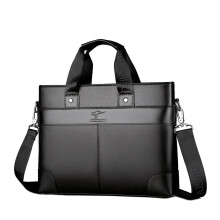 LINGZHIDAISHU Marken GeschäFt Herren Akten Tasche Hoch Wertige Hand Tasche Leder Herren Laptop Tasche UmhäNge Tasche Herren Schwarz