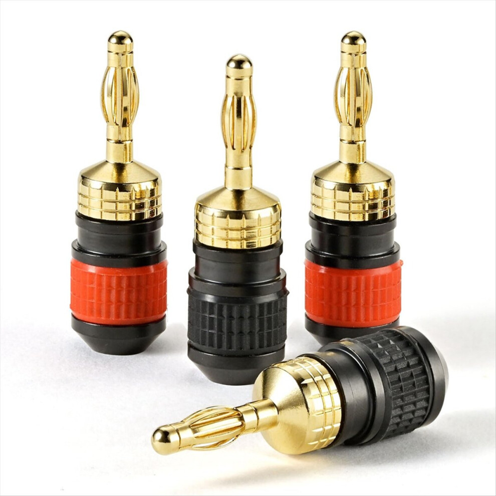 Premium Plated Quick Connect Banana Plugs: Safety Speaker Connector, W 4853841131329