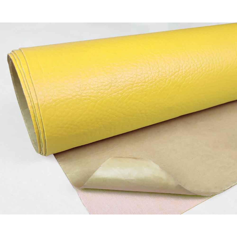 Leather Patch Self Adhesive Tape For Sofa Couch Car Seat Vinyl Upholstery Fix ( 12X50in) Yellow 9119770468307