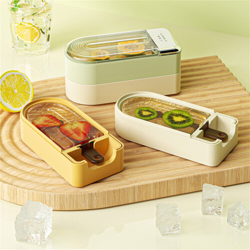 Easy to Clean Popsicles Molds Set Plastic Ice Cream-Yellow 2