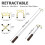 Pont de Queue de Billard RéTractable avec 3 PièCes Accessoires de Queue de Billard de Table de Billard en Laiton Amovible, Or 3