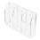 Clear Acrylic Remote Control Holder Wall Mount Media Organizer Storage Box (Three Compartments) 1