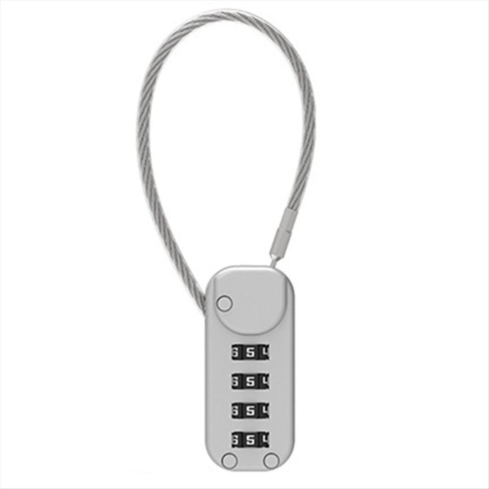 Gray Security Combination Padlock 4-Digit Zinc Alloy Anti-Theft Suitca 4853841155592