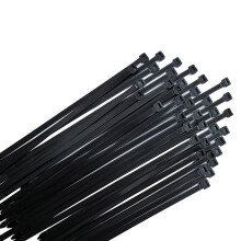 Cable Ties Black Pack of 300 Mm X 7.6 Mm UV Resistant Ultra with 75 Kg Tensile Strength Heat Resistant Durable