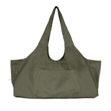 Yoga mat bag Printed canvas shoulder bag in national style(Green)