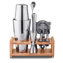 Cocktail Shaker Set 10 Piece 800ML Stainless Steel Bar Tools Kit with Mixing Glass for Home Bartending