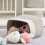 Cotton Rope Storage Baskets Bin Storage Square Organizer Foldable Decorative Woven Basket with Handles, C 3