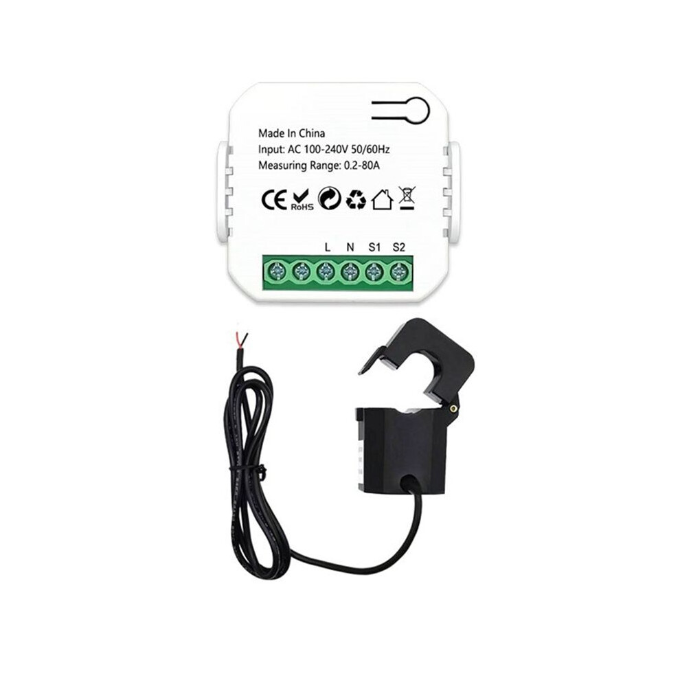 Tuya Smart Life Zigbee Energy Meter 80A With Current Transformer Clamp 4853841165676