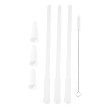 Straws Compatible Gallon Water Bottle , Reusable Adjustable Straws for 1000Ml/2000Ml Jug, 3 Straws Set