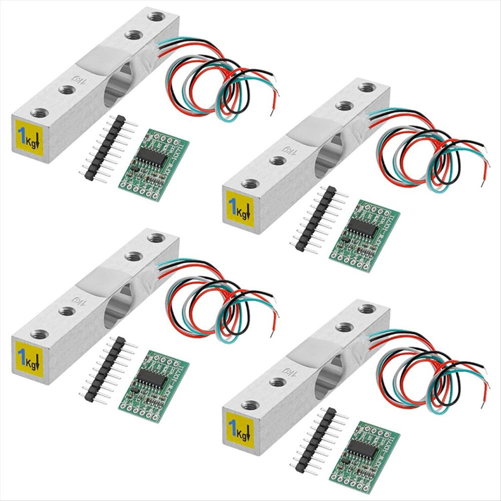Digital Load Cell Weight Sensor-4 Sets 1Kg Hx711 Ad Weighit Amplifier 4853841166017