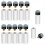 Pool Cue Tip Replacements with White Ferrule, Screw-on Tip, Black 8 Ta 6