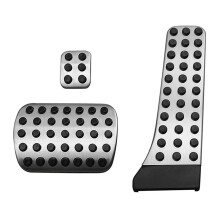 3Pcs Car Accelerator Brake Foot Pedals Cover Footrest Pad Rest Pedal for C E S GLK SLK CLS SL Class W203