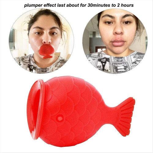 2Pcs Lips Enhancer Plumper Device Silicone Fish Shape Natural PoutMout 2