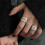 Open Finger Ring Width Irregular Geometric Ring Punk Women Jewelry Gift Silver Plated 3