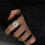 Open Finger Ring Width Irregular Geometric Ring Punk Women Jewelry Gift Silver Plated 4