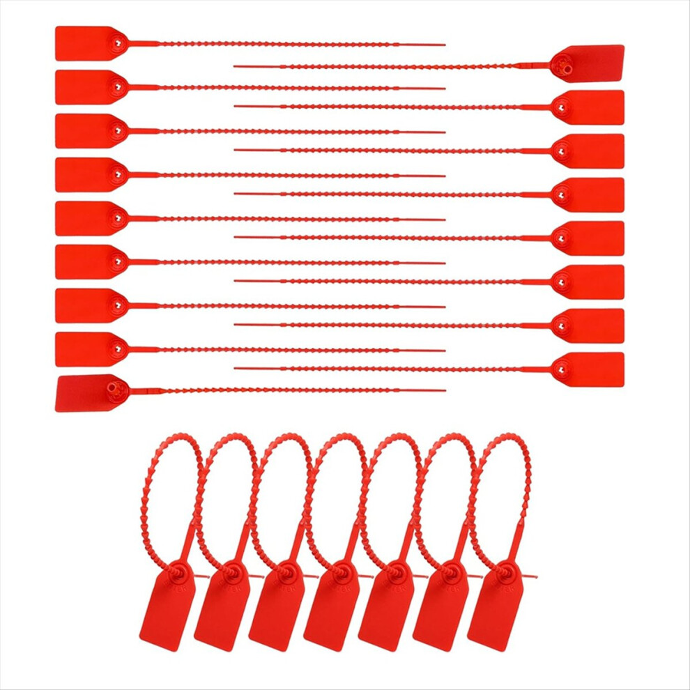 500 Pcs Plastic Tamper Seals Zip Ties For Fire Extinguishers Blank Sec Red 4853841168622