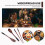 Wooden Flatware Set, Wooden Portable Set Chopsticks Spoon Fork Tableware Dinnerware with Black Twining Thread 7