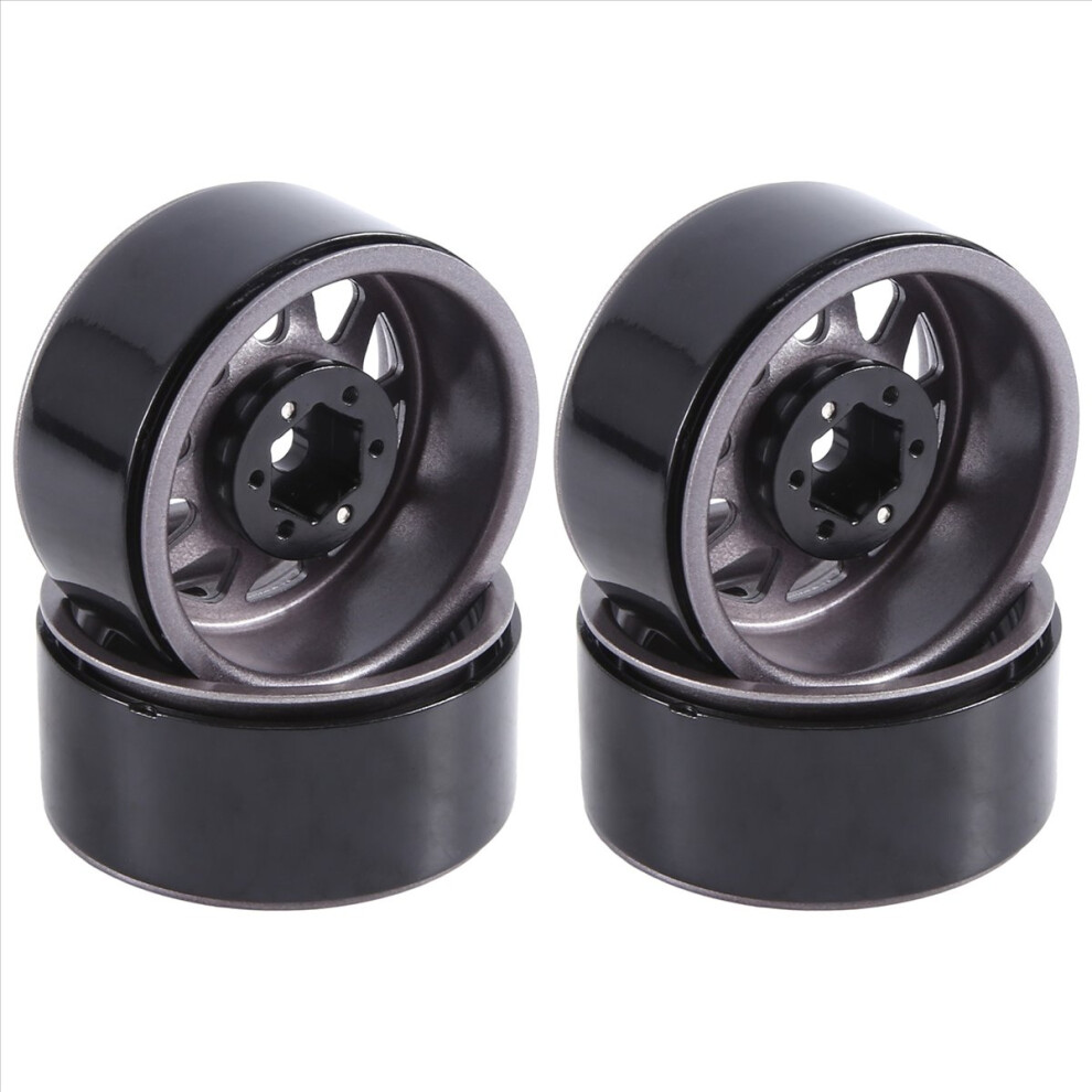 4Pcs Metal Alloy 1.9 Beadlock Wheel Rims For 1:10 Rc Crawler Axial Scx 4853841164648
