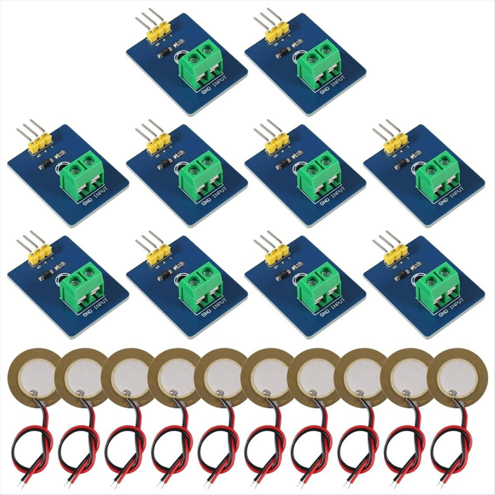 10Pcs Piezoelectric Sensor Analog Ceramic Module Piezoelectricity For 4853841168639