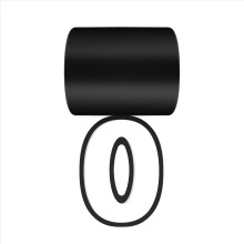 Number 0 Pendant for Baseball Necklace Sports Fan Necklaces Rope