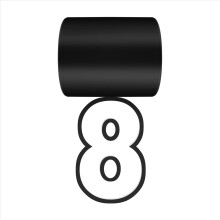 Number 8 Pendant for Baseball Necklace Sports Fan Necklaces Rope