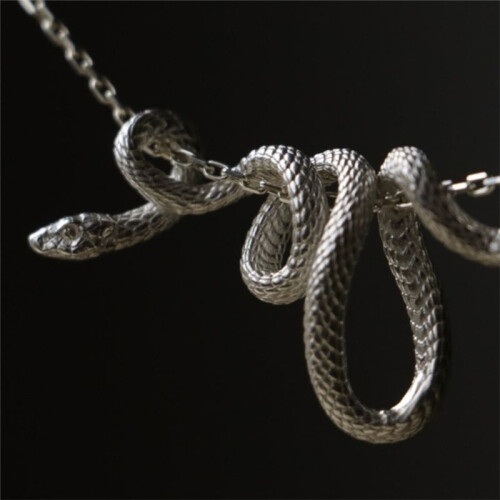 Wrapped Snake Necklace, Neutral and Cool Style,Advanced Design Sense,Unique Creativity,. 1