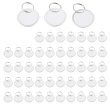 Metal Rim Tags Key Tags Round Paper Tags with Metal Rings for Car Keys and Door Keys (50Pcs)
