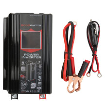 Csendes működésű inverter kempingezéshez és kirándulásokhoz, 12 V-ról 120 V-ra átalakító intelligens LCD kijelzővel és többszörös