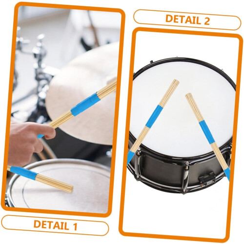 3 Pairs Drum Brushes Lightweight Durable for Beginner Jazz Drummers and Percussion Instruments 1